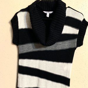 Speechless Black, White, Grey Turtleneck Dress, Medium